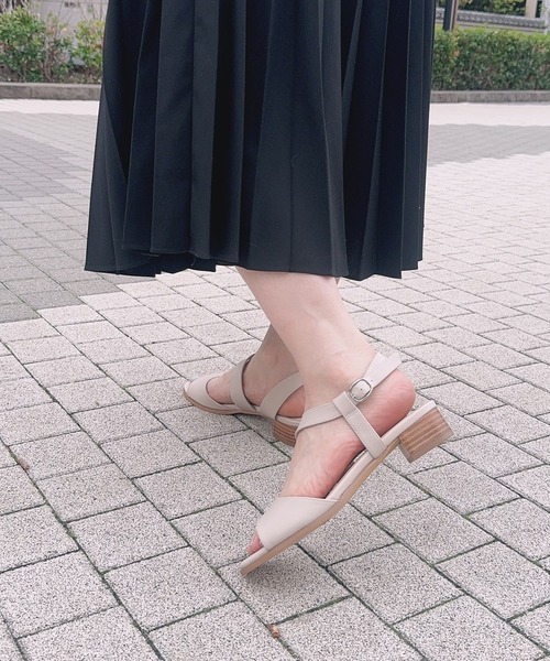 「neue diffusion」 ヒールサンダル 24.5cm アイボリー レディース_画像6