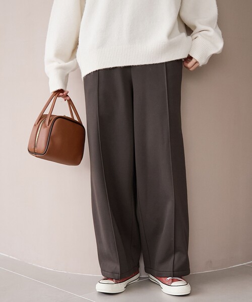 6 ROKU 今期 コットンレーヨンタックパンツ　36 6(ROKU)＞コットンレーヨン タックパンツ（スラックス）｜6（ロク）の