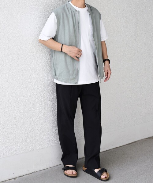 「SHIPS any」 ベスト LARGE ライトグリーン メンズ_画像8