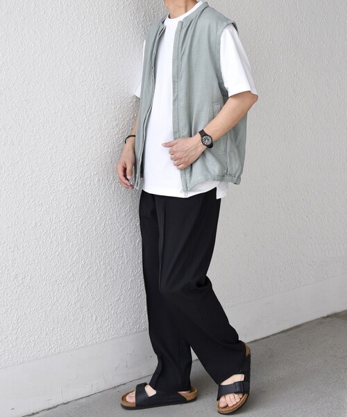 「SHIPS any」 ベスト LARGE ライトグリーン メンズ_画像9