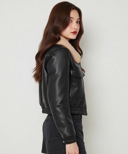 KOM（ドットコム） レザージャケット ライダース A'GEM/9 × 「.kom