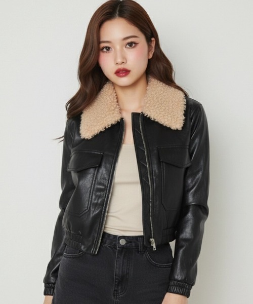 KOM（ドットコム） レザージャケット ライダース A'GEM/9 × 「.kom