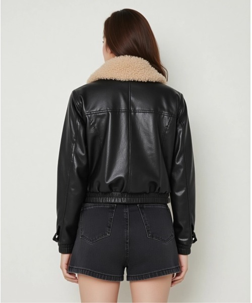 KOM（ドットコム） レザージャケット ライダース A'GEM/9 × 「.kom