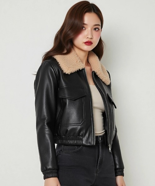 KOM（ドットコム） レザージャケット ライダース A'GEM/9 × 「.kom