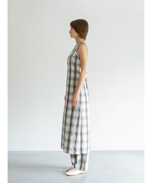 「enchainement」 ノースリーブワンピース フリー ダークブラウン レディース_画像3