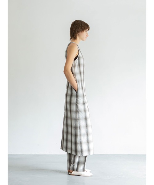 「enchainement」 ノースリーブワンピース フリー ダークブラウン レディース_画像6