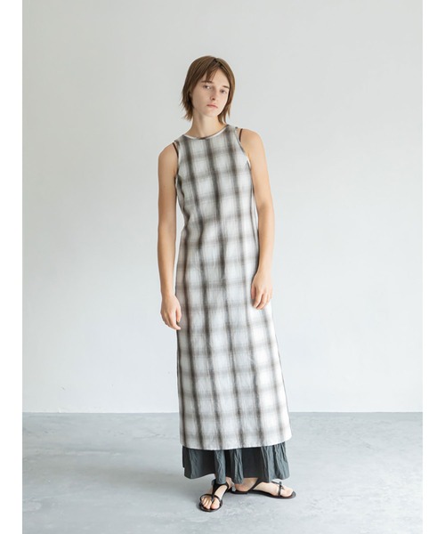 「enchainement」 ノースリーブワンピース フリー ダークブラウン レディース_画像8