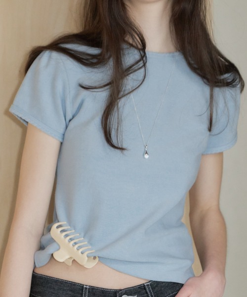 GIUNON ネックレス crystal drop long necklace / クリスタルドロップ 