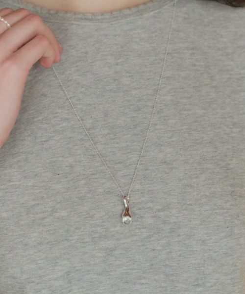 GIUNON ネックレス crystal drop long necklace / クリスタルドロップ 