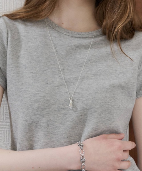 GIUNON ネックレス crystal drop long necklace / クリスタルドロップ 