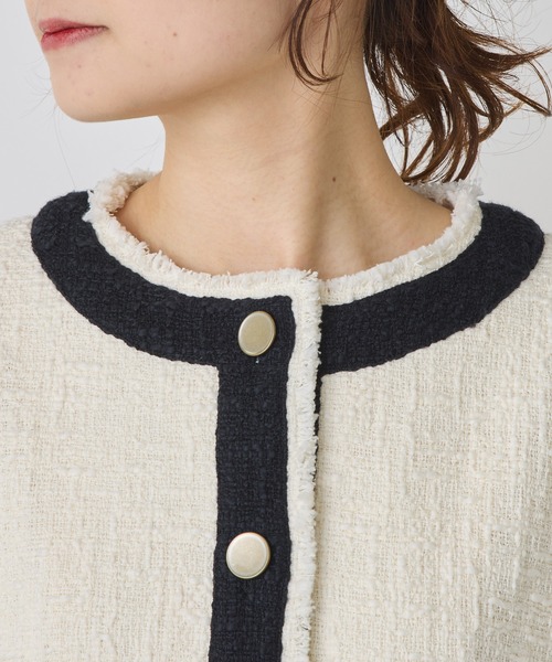 pual ce cin 「PUAL CE CIN」 ノーカラージャケット FREE ホワイト系