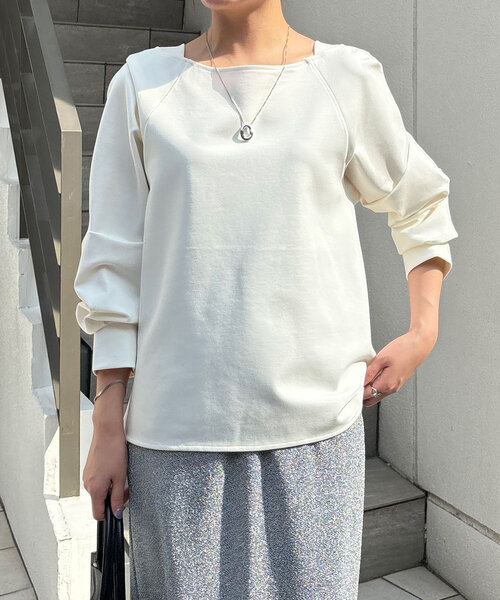 「COLLAGE GALLARDAGALANTE」 長袖カットソー FREE ベージュ レディース_画像3