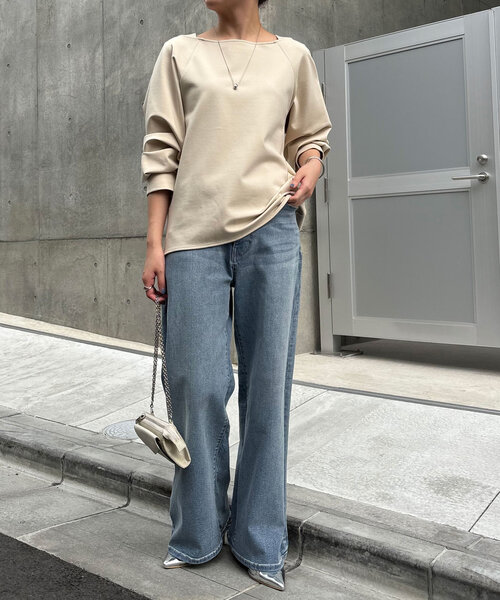 「COLLAGE GALLARDAGALANTE」 長袖カットソー FREE ベージュ レディース_画像9