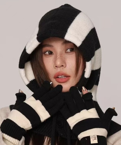 HALEY PESCA マフラー ストール HALEY PESCA/カラフルボーダー