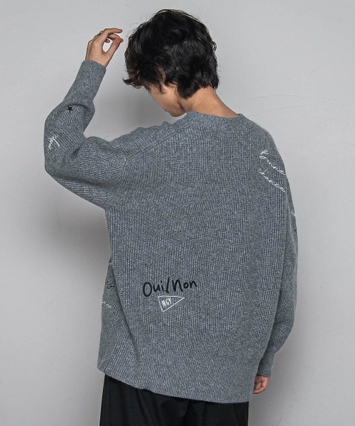 MAYSON GREY（メイソングレイ） ニット セーター メッセージ刺繍V