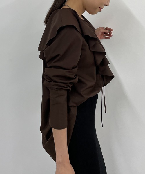 「LOUNGEDRESS」 長袖ブラウス FREE ブルー レディース_画像2