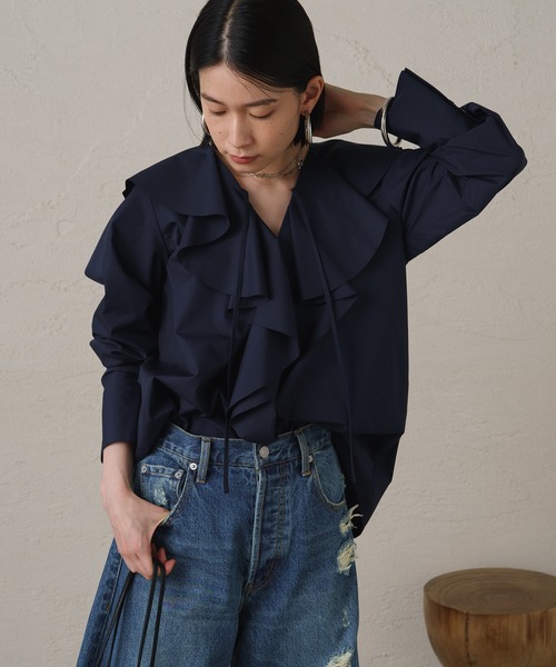 「LOUNGEDRESS」 長袖ブラウス FREE ブルー レディース_画像5