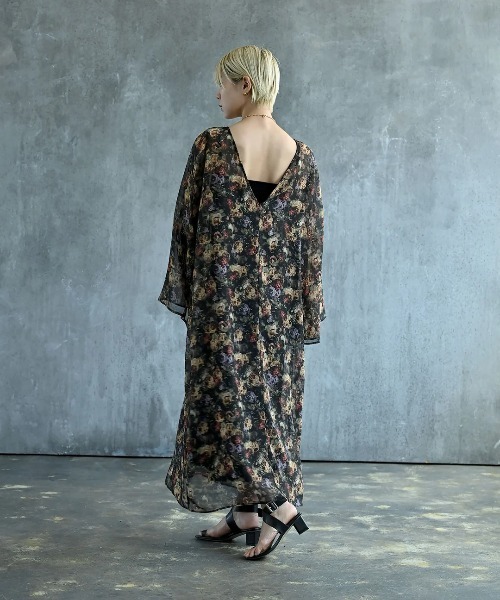 「funda mine」 長袖ワンピース 02 ブルー レディース_画像9