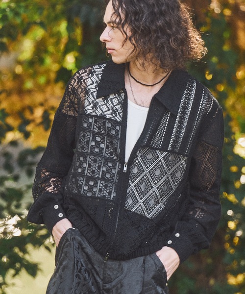 Casper John（キャスパージョン） ブルゾン アウター Patchwork lace