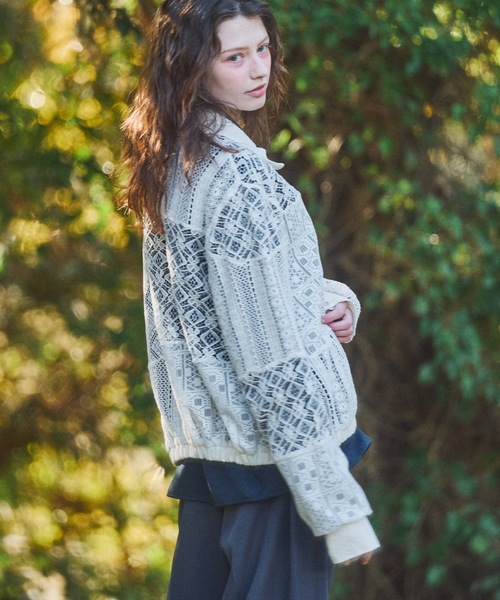 Casper John（キャスパージョン） ブルゾン アウター Patchwork lace