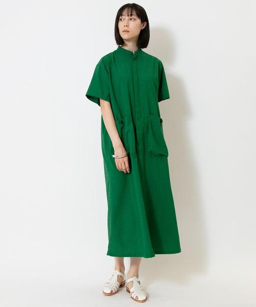 Johnbull（ジョンブル） 半袖ワンピース MEDIUM グリーン レディース 