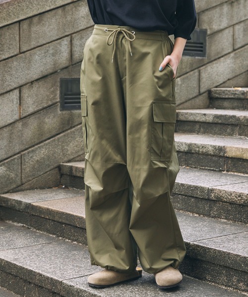 「MONO-MART LADY'S」 カーゴパンツ M カーキ レディース_画像3