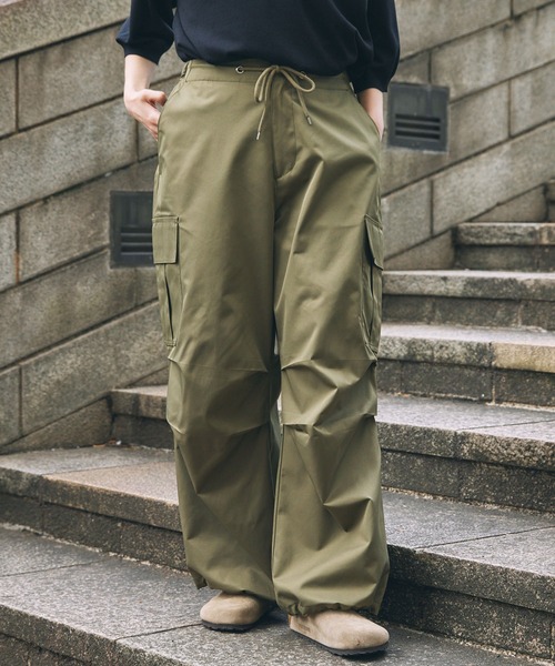 「MONO-MART LADY'S」 カーゴパンツ M カーキ レディース_画像4