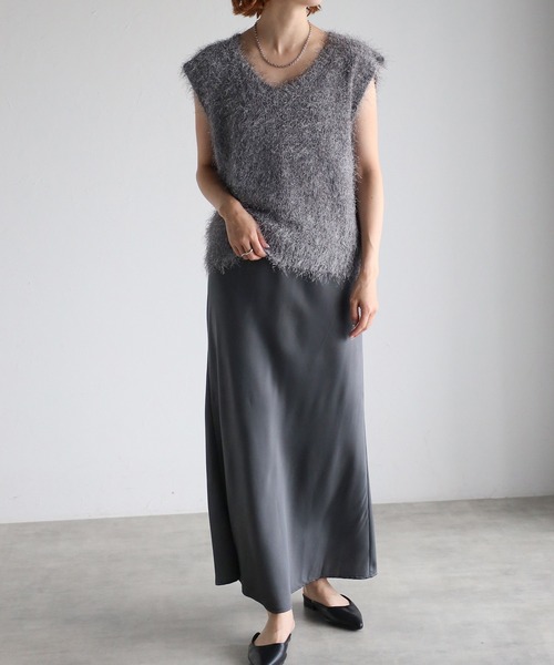 「meilmada」 ニットベスト FREE ブラック レディース_画像2