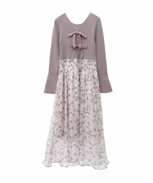 「31 Sons de mode」 ドッキングワンピース 36 ベージュ レディース_画像6