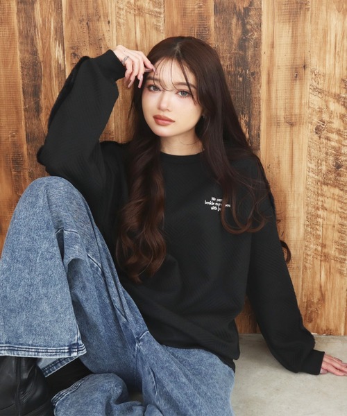 CECIL McBEE（セシルマクビー） トレーナー スウェット ふくれ