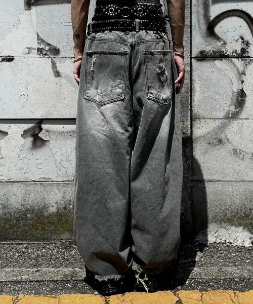 「XU」 デニムパンツ M グレー メンズ_画像7