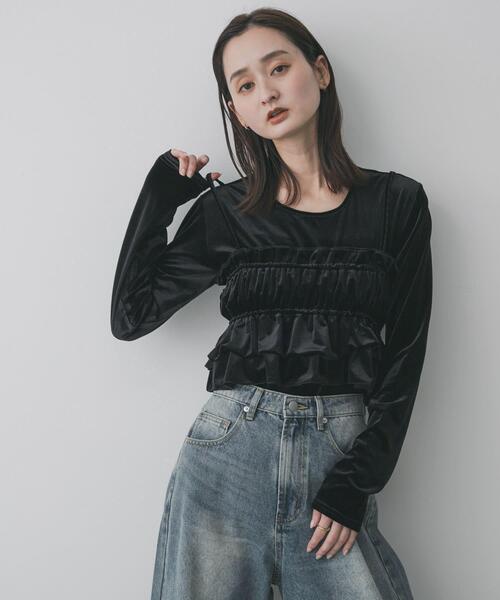 SENSE OF PLACE by URBAN RESEARCH tシャツ 「洗濯可」フリルビスチェ