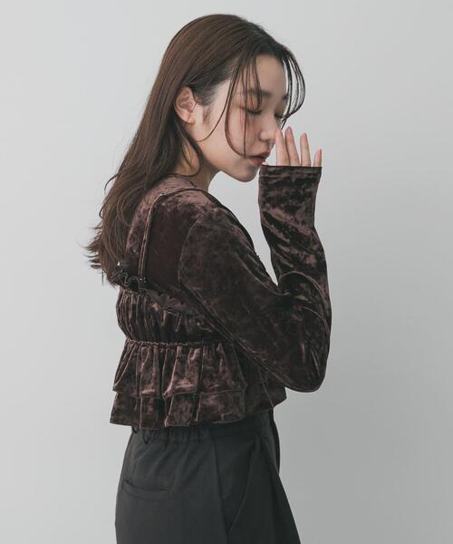 SENSE OF PLACE by URBAN RESEARCH tシャツ 「洗濯可」フリルビスチェ