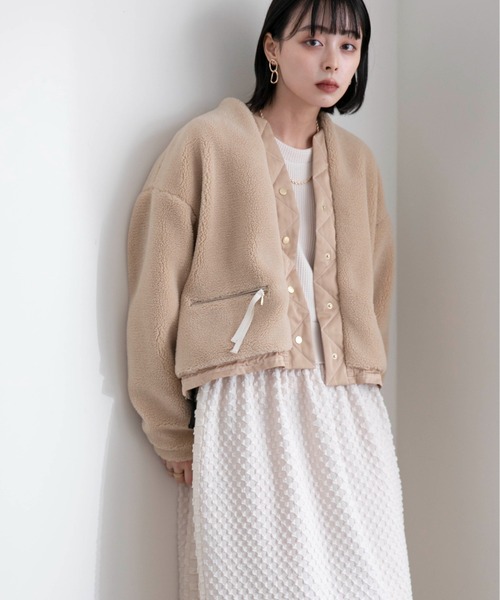 Eimee Law（エイミーロウ） ノーカラージャケット 38 ベージュ
