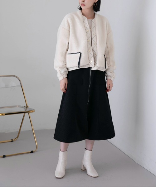 Eimee Law（エイミーロウ） ノーカラージャケット 38 ベージュ