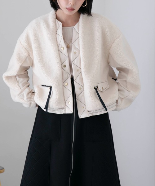 Eimee Law（エイミーロウ） ノーカラージャケット 38 ベージュ