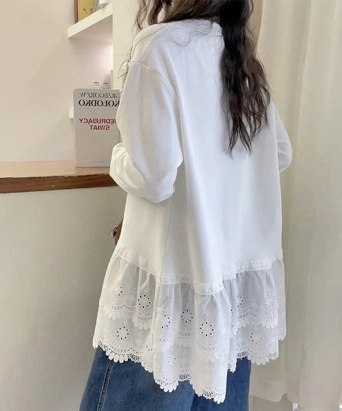 tシャツ レース切替デザイントップス レディース : ZOZOTOWN Yahoo!店