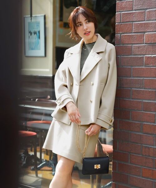 「ANY SIS」 ピーコート 3 パープル レディース_画像6