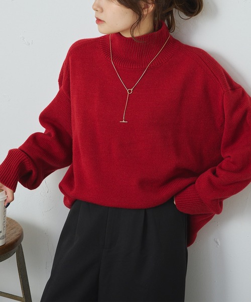 「PUAL CE CIN」 「Du noir」長袖ニット FREE ブルー レディース_画像8