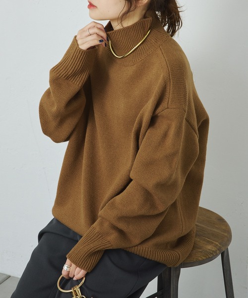 「PUAL CE CIN」 「Du noir」長袖ニット FREE ブルー レディース_画像9