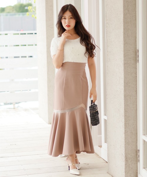 「LIPSERVICE」 スカート M アイボリー レディース_画像7