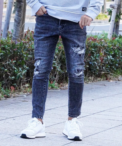 「adamsJUGGLER」 スキニーデニムパンツ X-LARGE ブラック メンズ_画像2