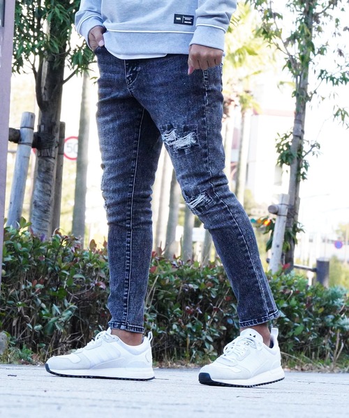 「adamsJUGGLER」 スキニーデニムパンツ X-LARGE ブラック メンズ_画像3