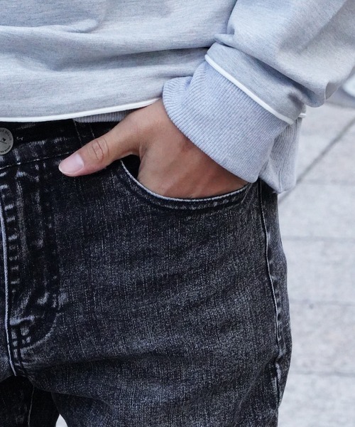 「adamsJUGGLER」 スキニーデニムパンツ X-LARGE ブラック メンズ_画像6