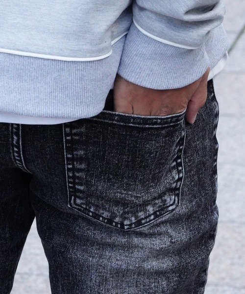 「adamsJUGGLER」 スキニーデニムパンツ X-LARGE ブラック メンズ_画像8