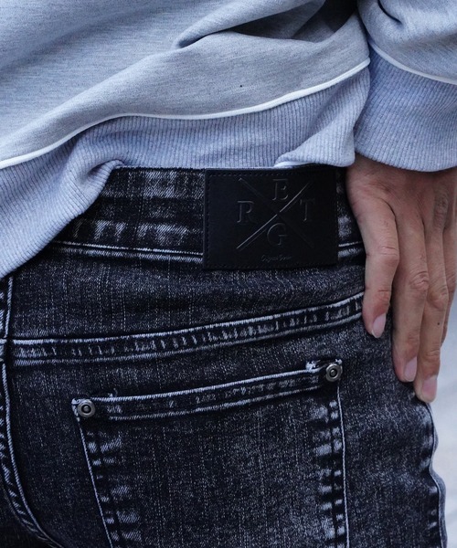 「adamsJUGGLER」 スキニーデニムパンツ X-LARGE ブラック メンズ_画像9