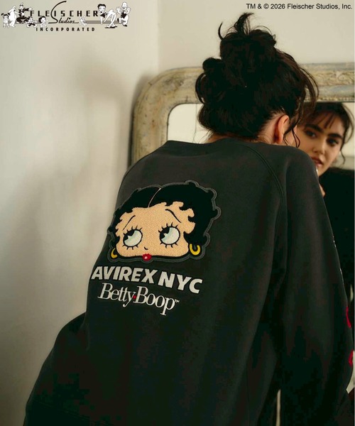 AVIREX NYC Betty Boop トレーナー BETTY BOOP（ベティ ブープ） トレーナー スウェット 「AVIREX× Betty