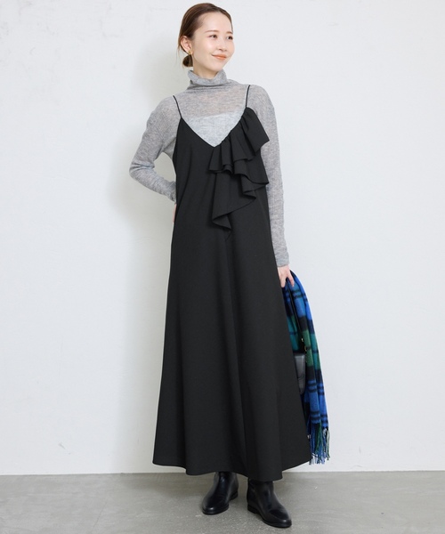 「SLOBE IENA」 キャミソールワンピース - グレー レディースの画像
