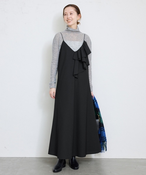 「SLOBE IENA」 キャミソールワンピース - グレー レディースの画像