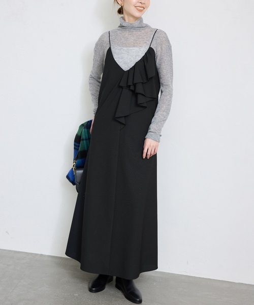 「SLOBE IENA」 キャミソールワンピース - グレー レディースの画像
